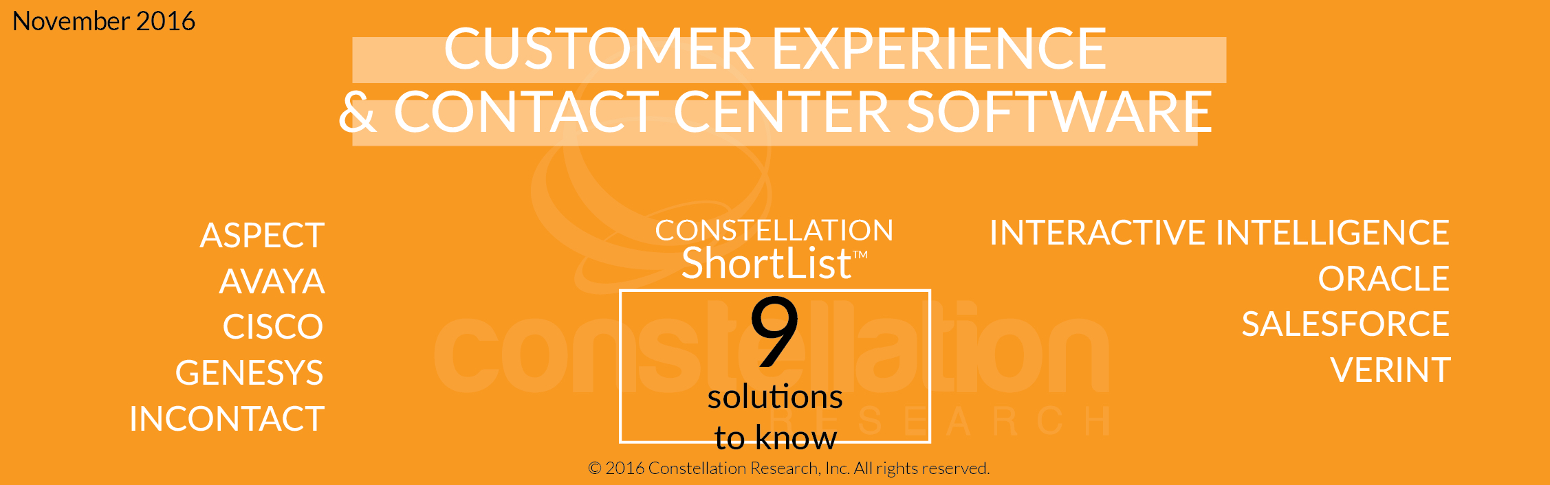 Constellation ShortList™ Customer Service and Contact Center Software