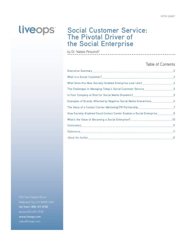 Social Customer Service: The Pivotal Driver of the Social Enterprise